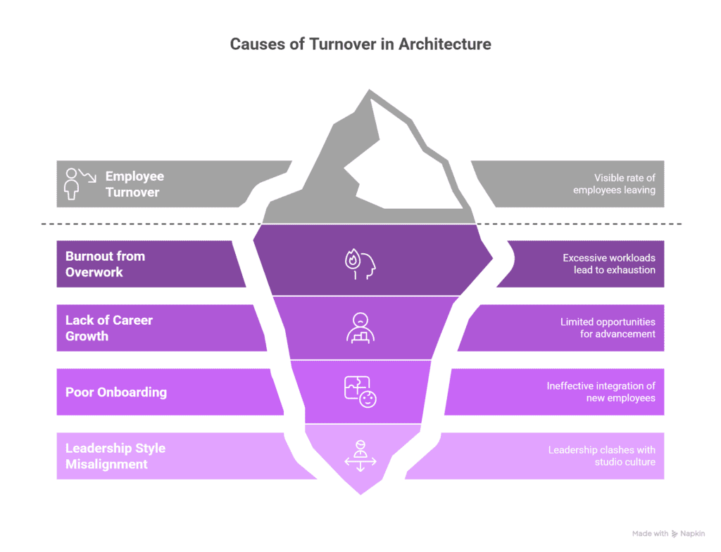 what causes turnover in architecture firms